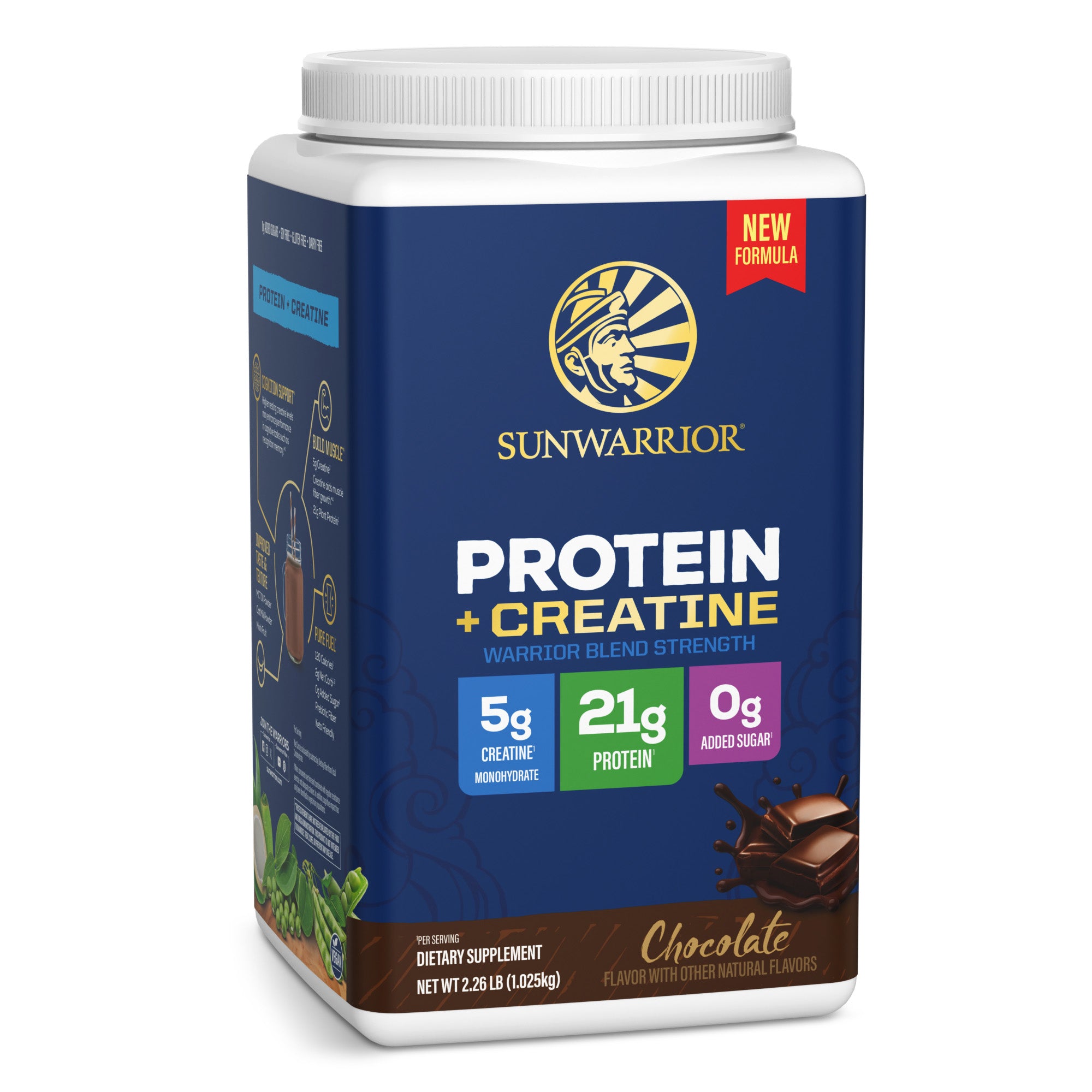 creatine plant based Plant-Based Protein for Strength - 5g Creatine