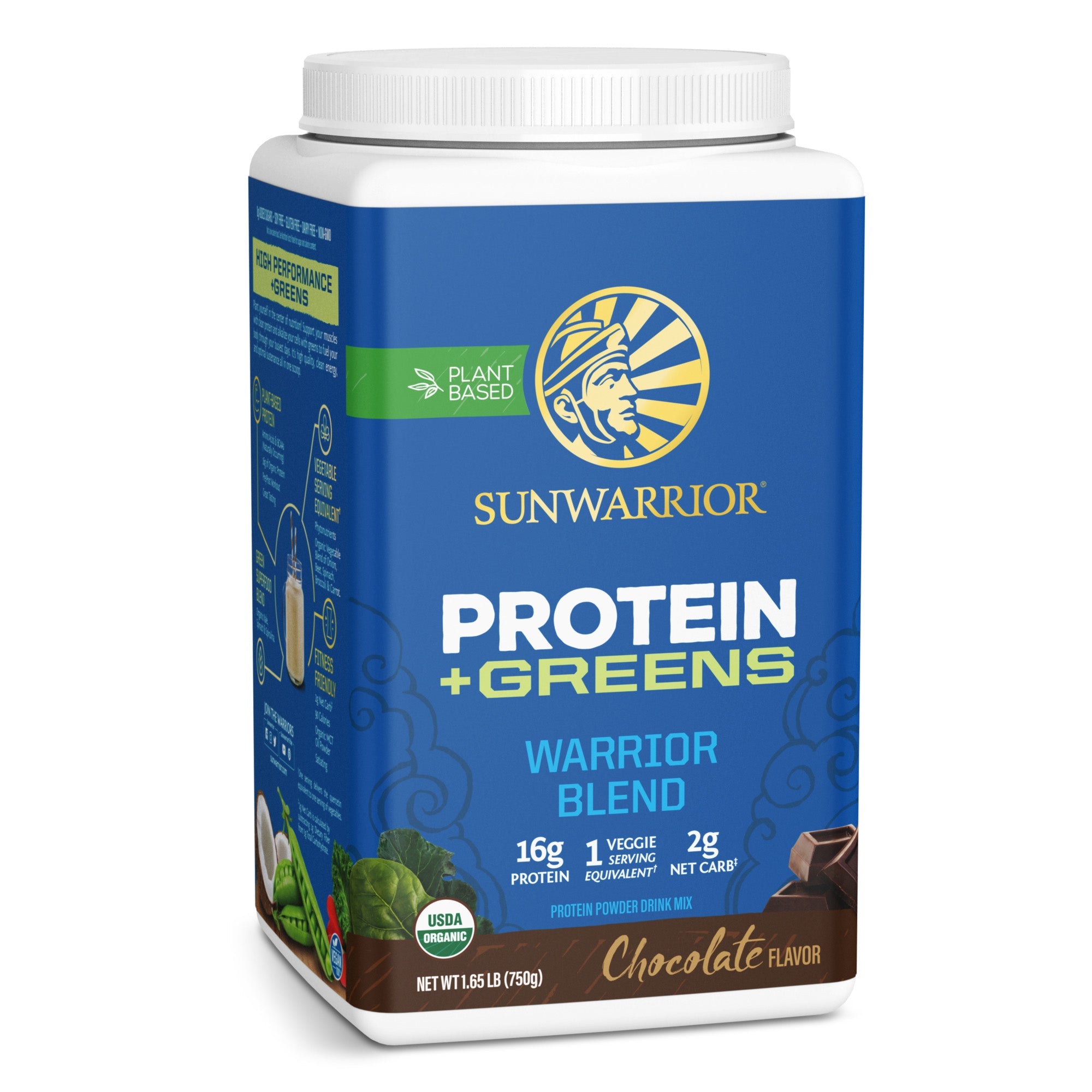 Warrior Blend Protein Plus Greens - Chocolate - Sunwarrior