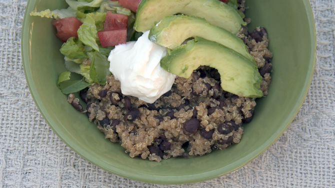 Quinoa Black Bean Burrito Bowls | Sunwarrior