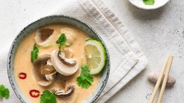 Protein-Rich Coconut Mushroom Soup