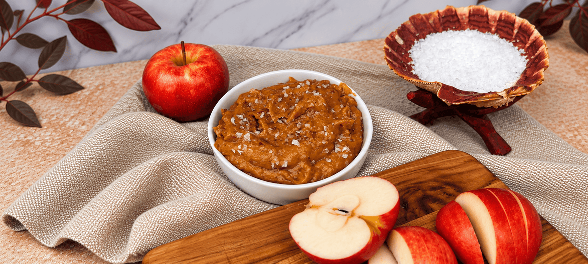 Salted Pumpkin Date Dip with Apples