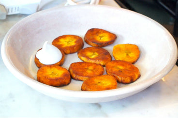 Plantains with Coconut Whipped Cream