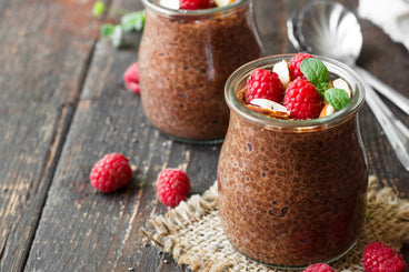 Vegan Berry Chocolate Chia Seed Pudding: Gluten Free, Paleo & Low Sugar