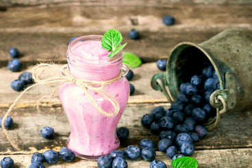 Plant-Based Keto Protein Blueberry Smoothie