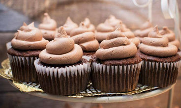 Vegan Keto Mocha Frosted Chocolate Cupcakes