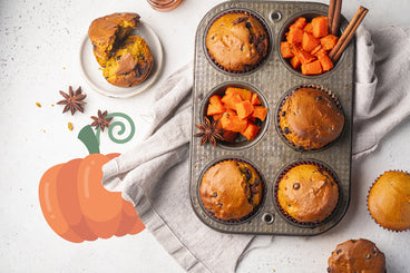 Deliciously  Chocolate Pumpkin Protein Muffins