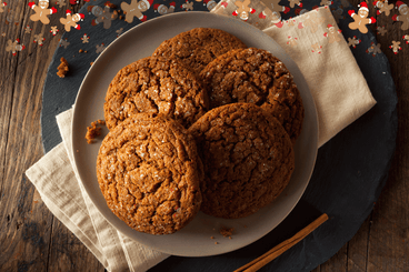 Vegan Ginger Molasses Protein Cookies