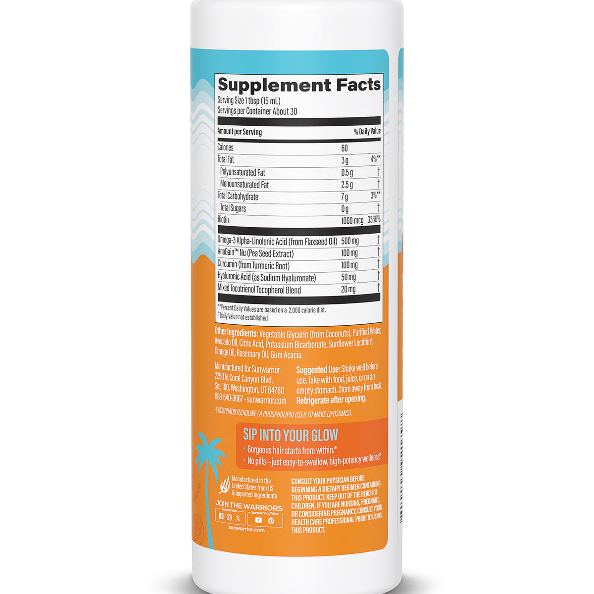 Ingredient list for Liquid Hair Growth