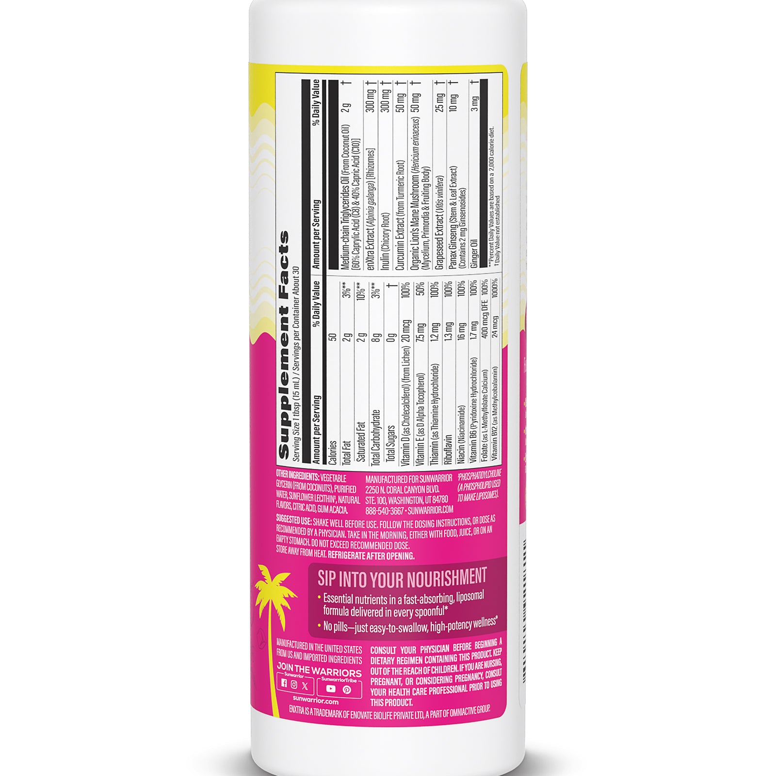 Ingredient list for Liquid Multi AM Vitamin For HER