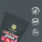 Sunwarrior Active Creatine Gummies package with strength, GMP, vegan, and made in USA icons