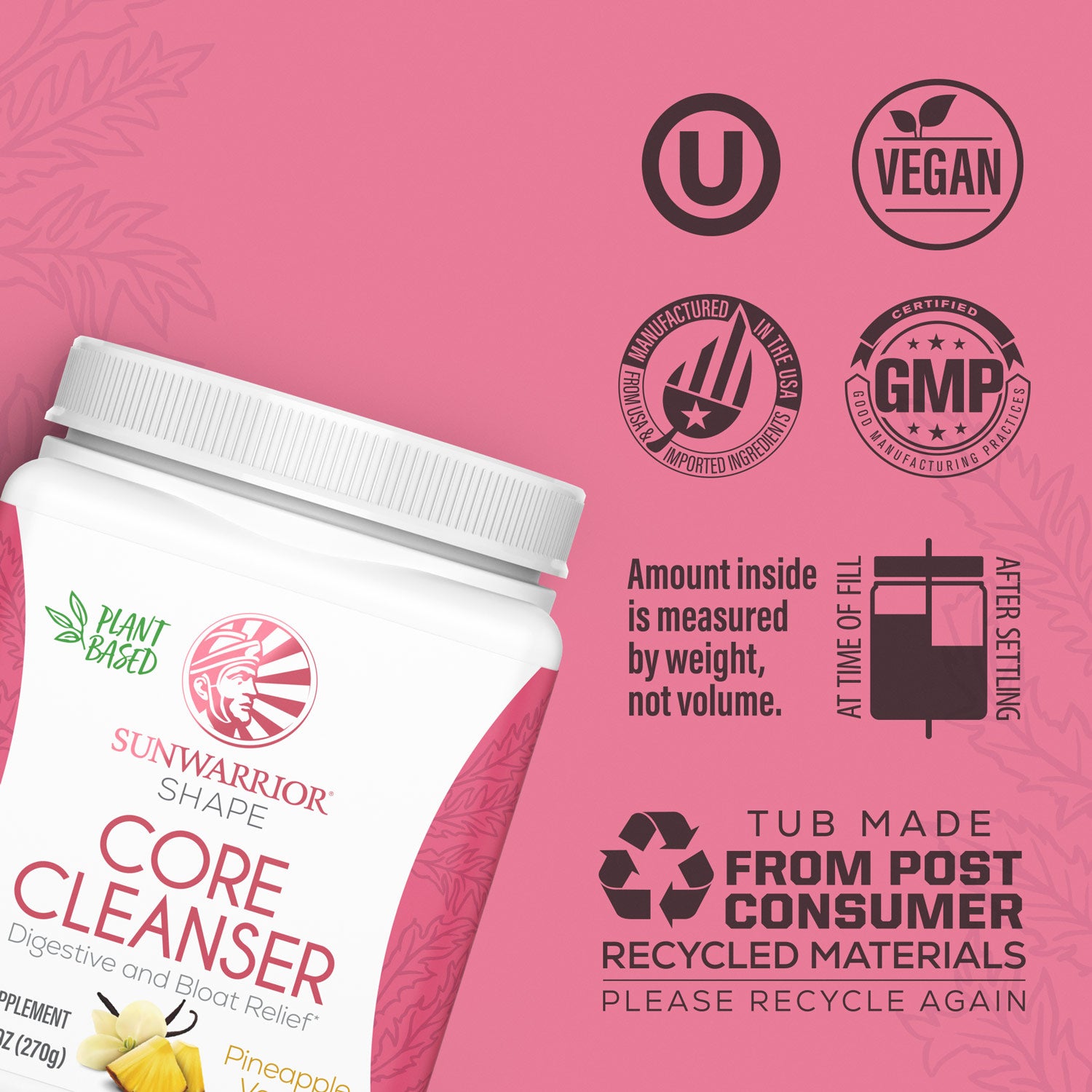 CORE CLEANSER - Pineapple Vanilla - Sunwarrior