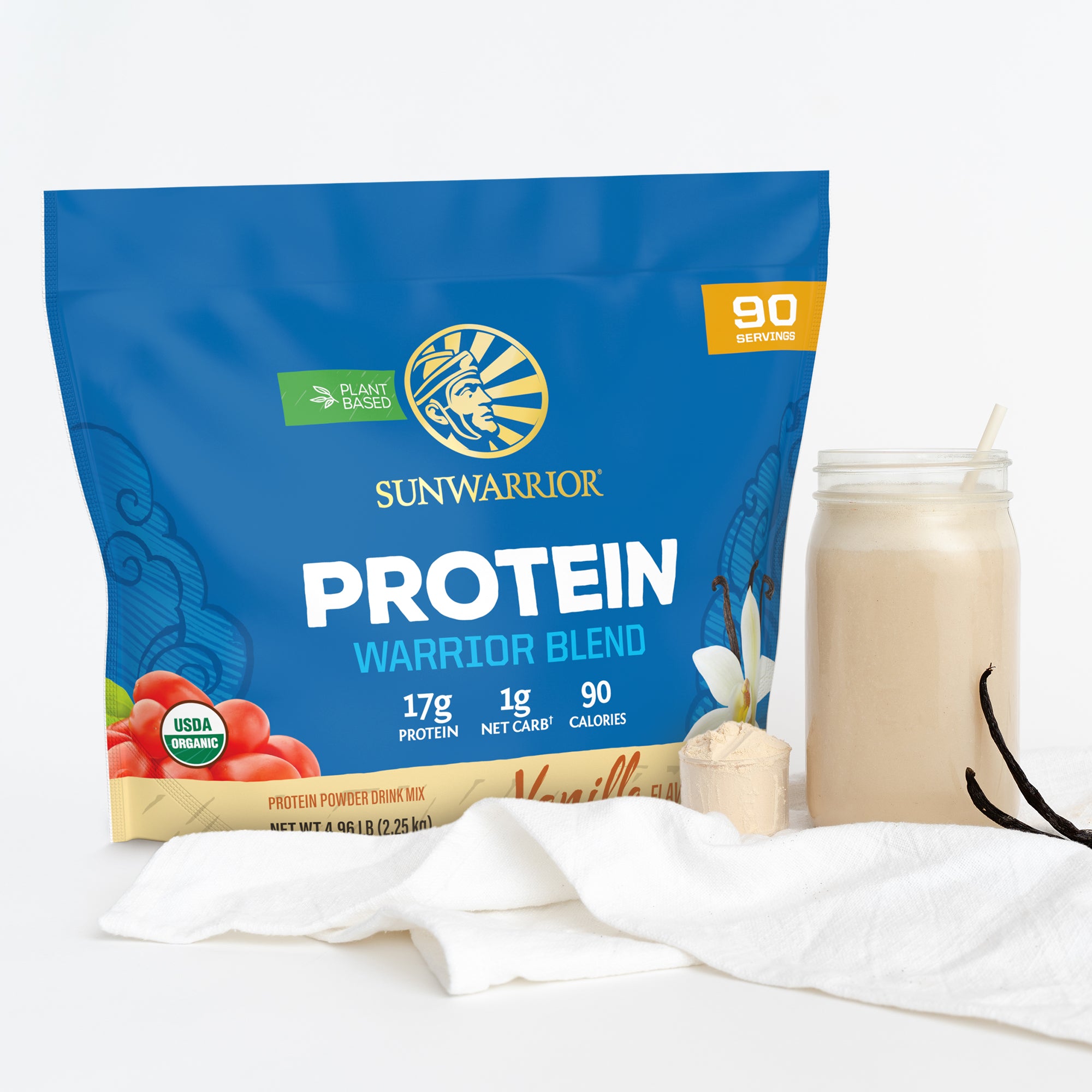 Warrior Blend Protein 90 Servings - Vanilla - Sunwarrior