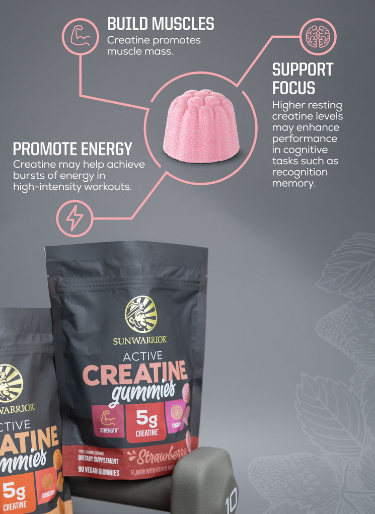 Creatine Gummies for Strength - Strawberry - Life style banner image mobile