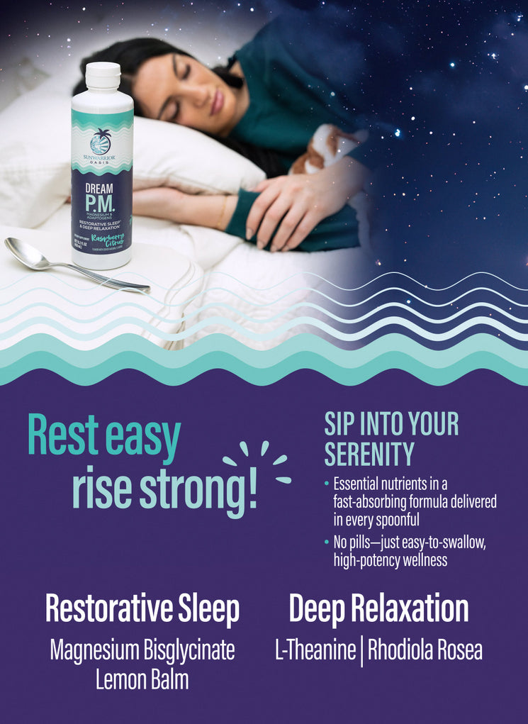 Liquid Dream PM Magnesium & Adaptogens - Life style banner image mobile
