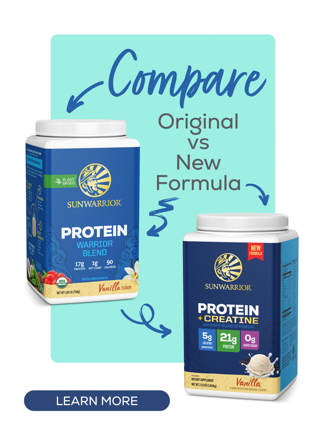 Protein for Strength with 5g Creatine - Warrior Blend Vanilla