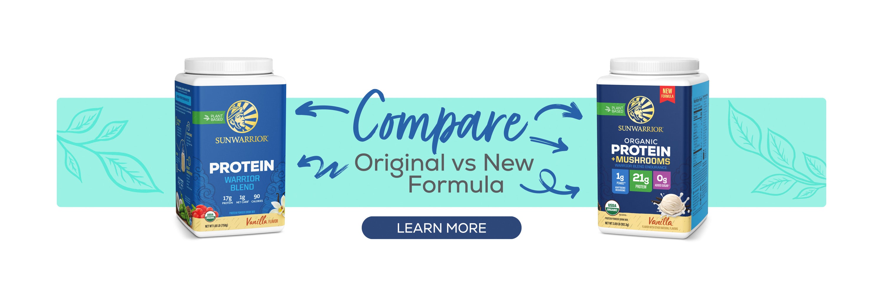 Organic Protein for Endurance with Adaptogenic Mushrooms - Warrior Blend Chocolate