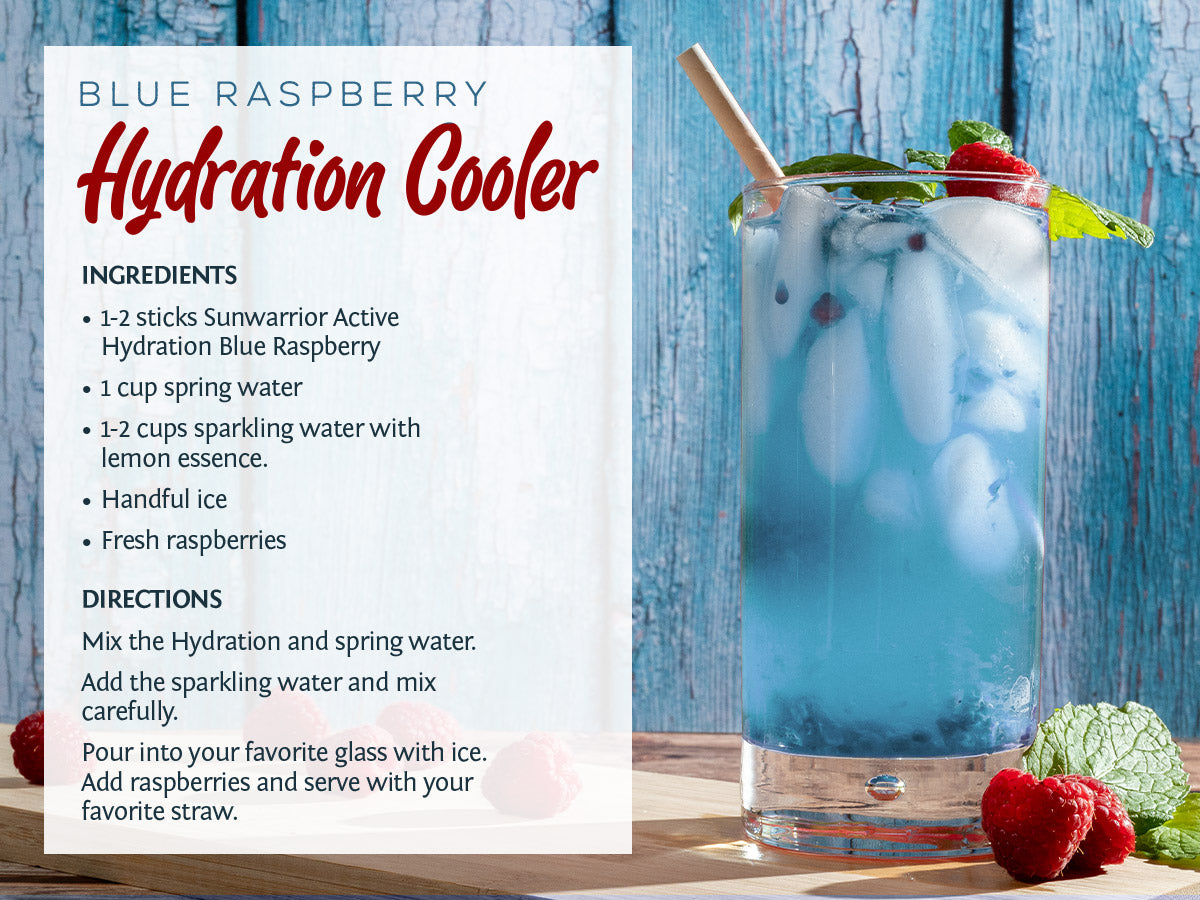 Blue Raspberry Hydration Stick Active Hydration 18 Sticks | Sunwarrior