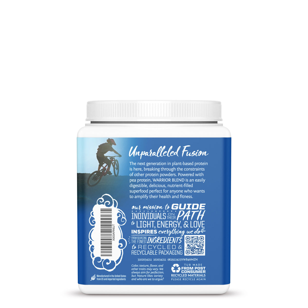 WarriorBlend 425g Vanilla Back