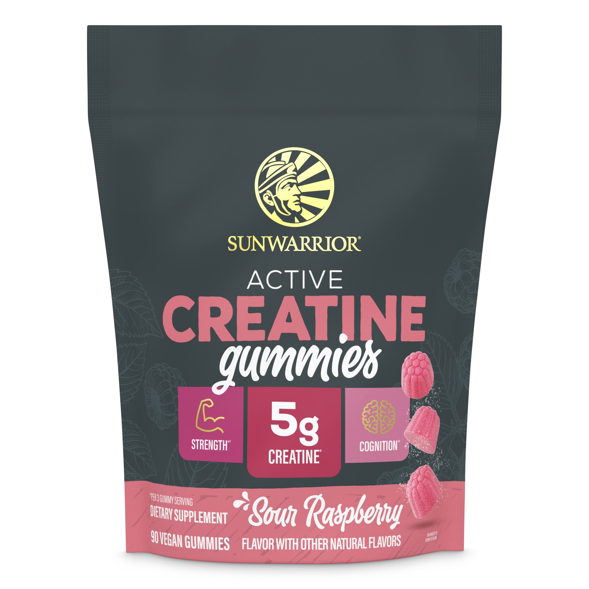 Creatine Gummies for Strength - Sour Raspberry - Sunwarrior