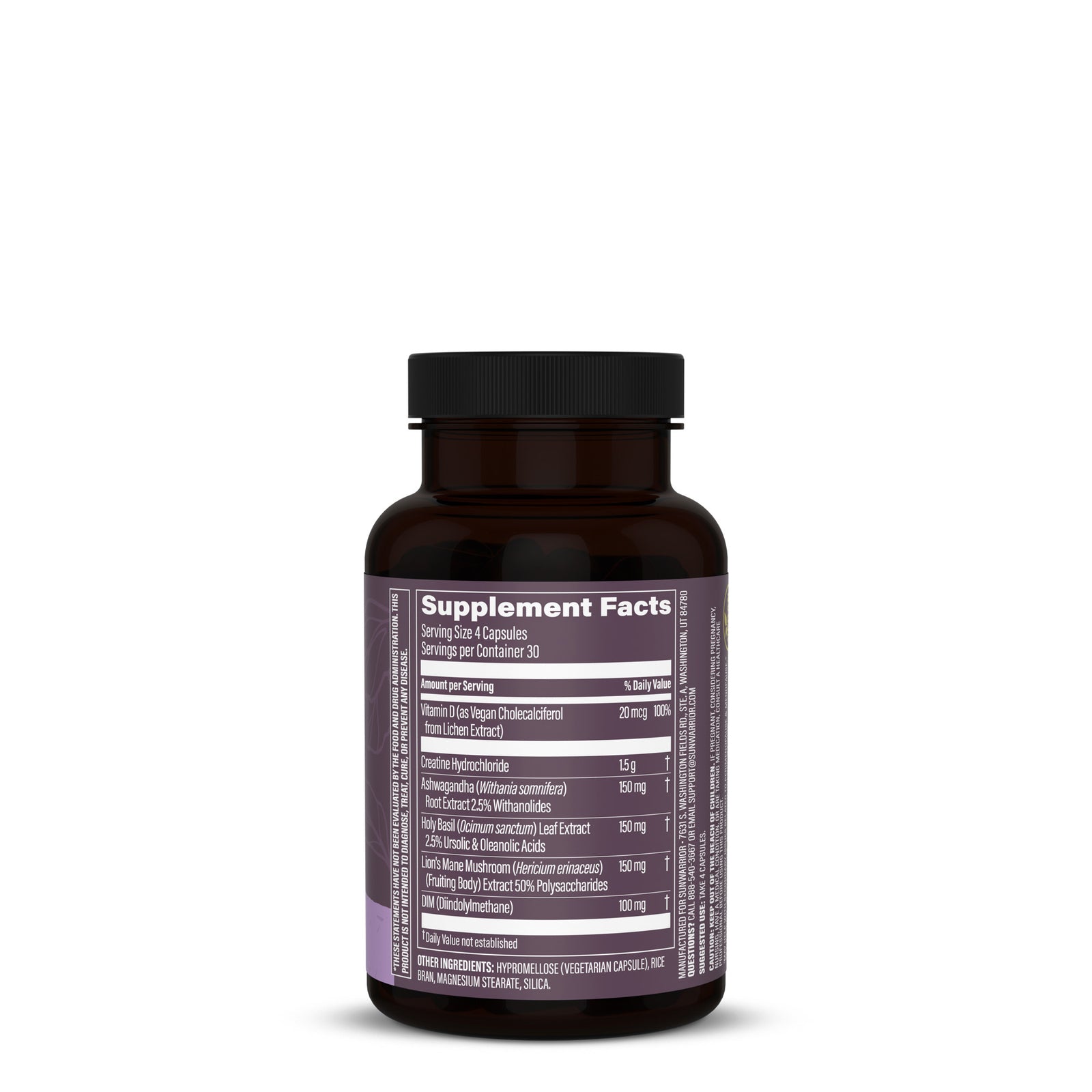 Ingredient list for Active Creatine HCL Capsules For Her 40+