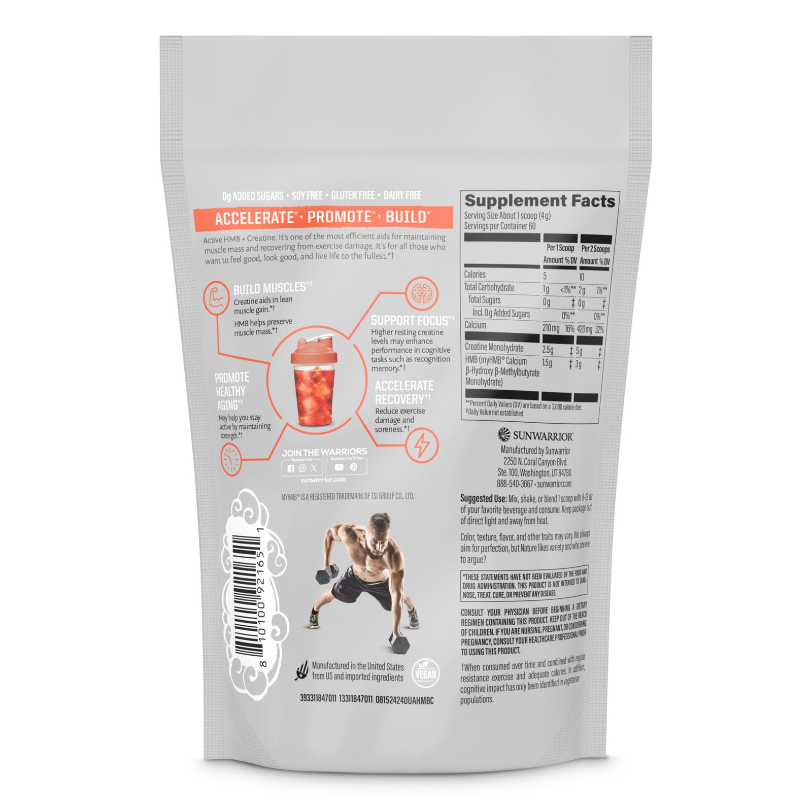Ingredient list for Active HMB + Creatine Powder