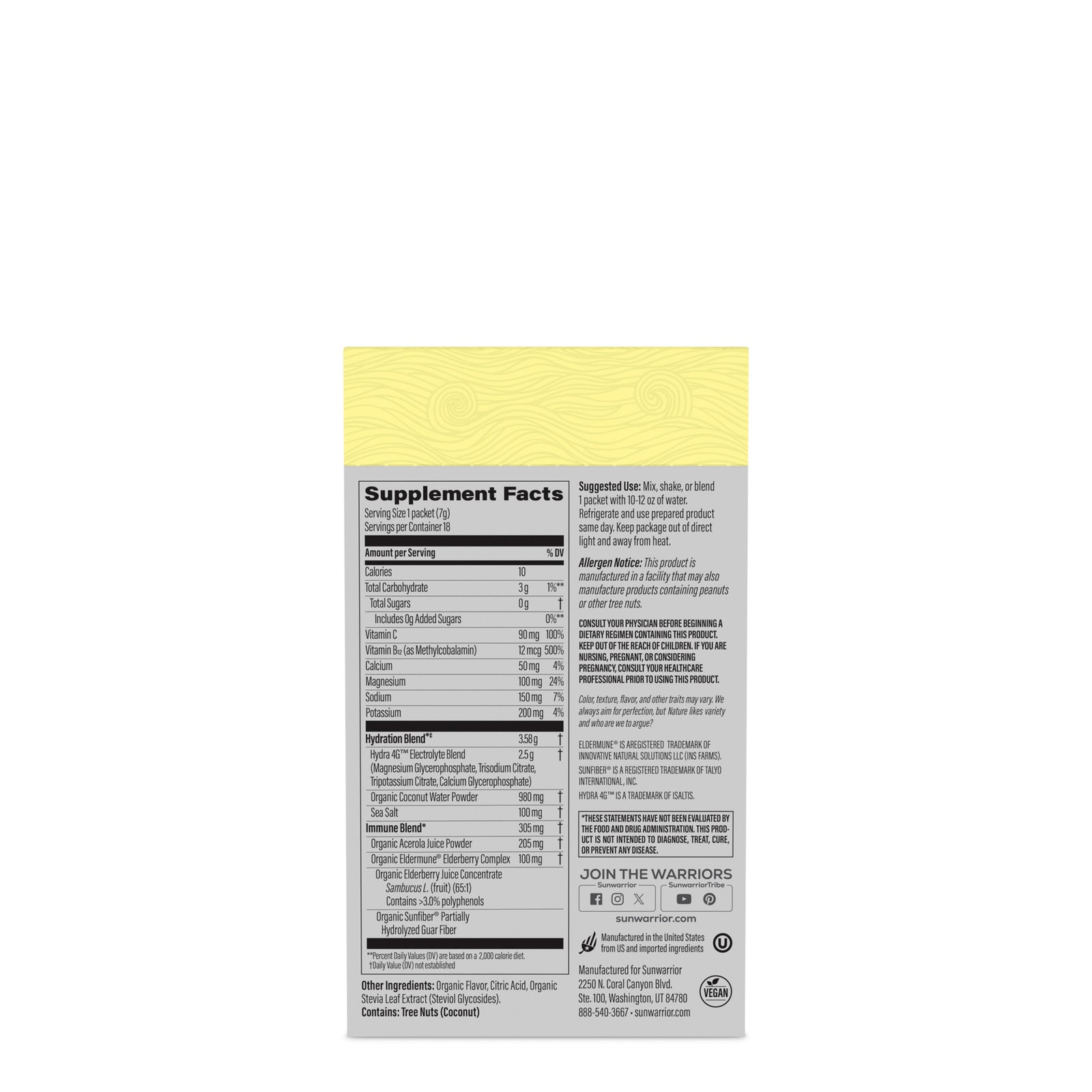Ingredient list for Active Hydration BUNDLE