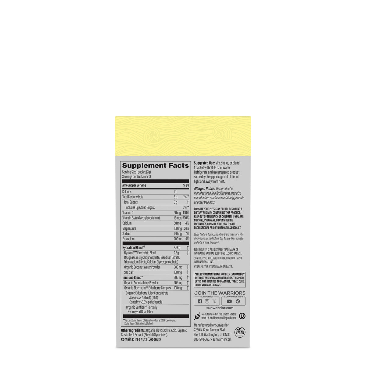 Ingredient list for Active Hydration BUNDLE