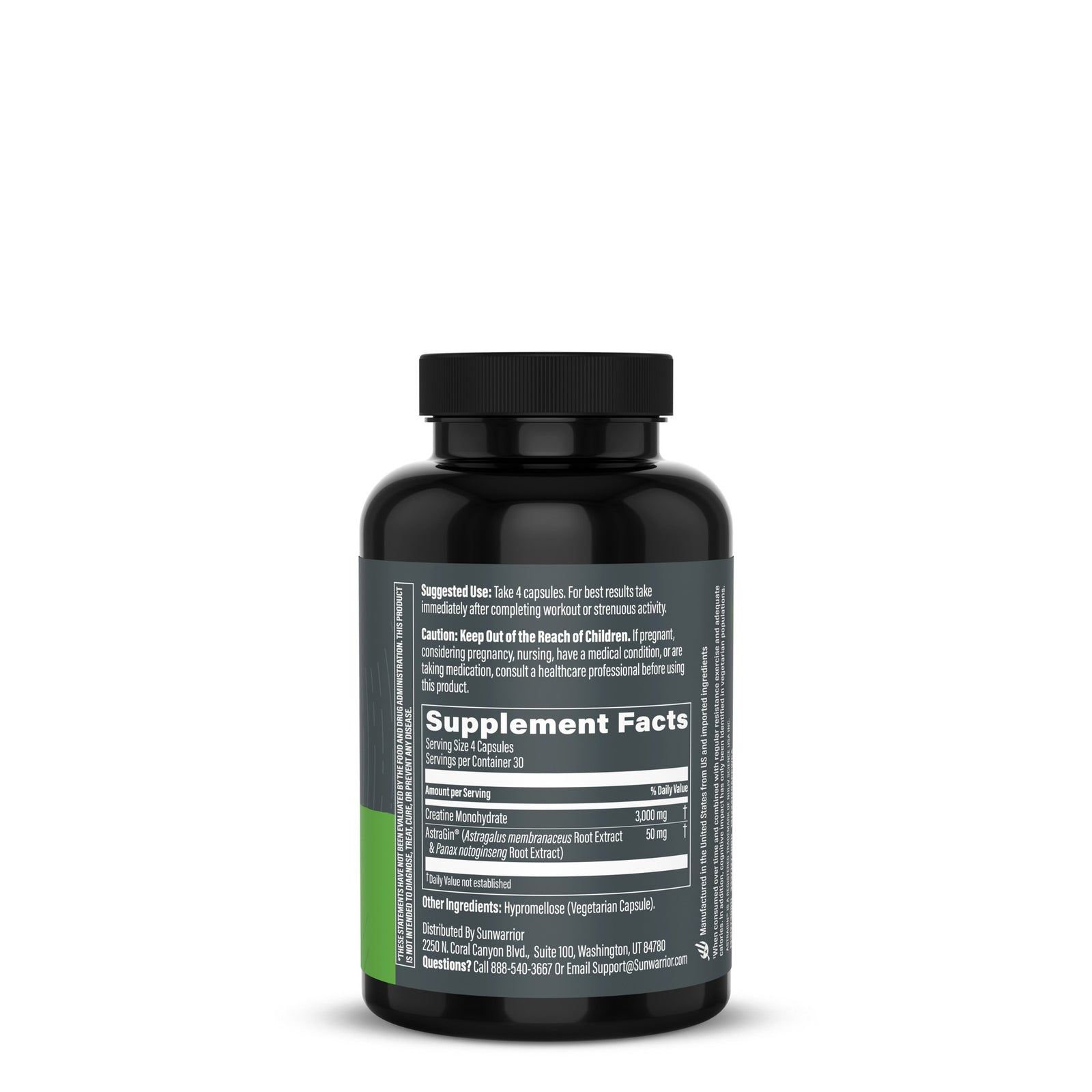 Ingredient list for Active Creatine 3000 + Astragin