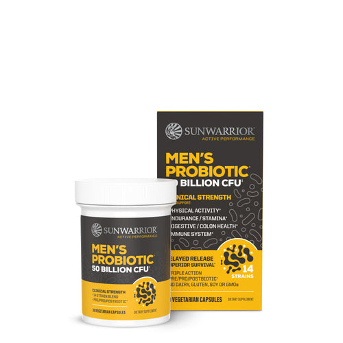 Active Men's Probiotic Capsules Vitamins & Supplements Sunwarrior