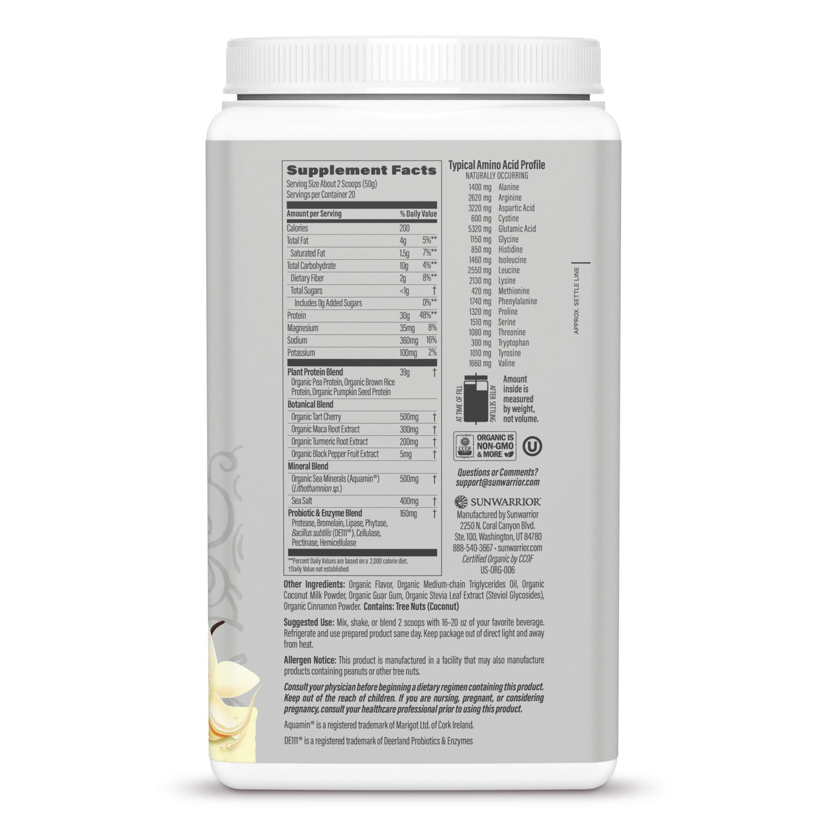 Active Protein 1kg Vanilla Right