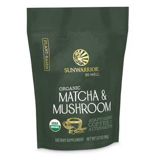 Be•Well Organic Matcha Mushroom Powder  Sunwarrior 30 Servings  