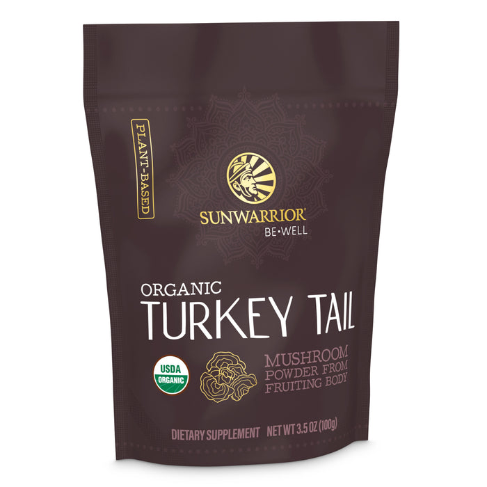 Be•Well Organic Turkey Tail Mushroom Powder  Sunwarrior 50 Servings  