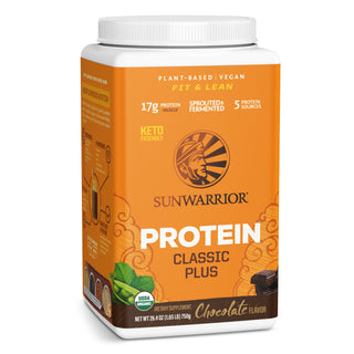 Classic Plus Protein Powder - Chocolate Plant-based Protein Sunwarrior 30 Servings