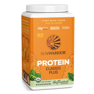 Classic Plus Protein Powder - Unflavored Plant-based Protein Sunwarrior 30 Servings