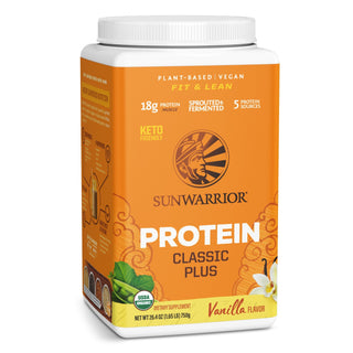 Classic Plus Protein Powder - Vanilla Plant-based Protein Sunwarrior 30 Servings