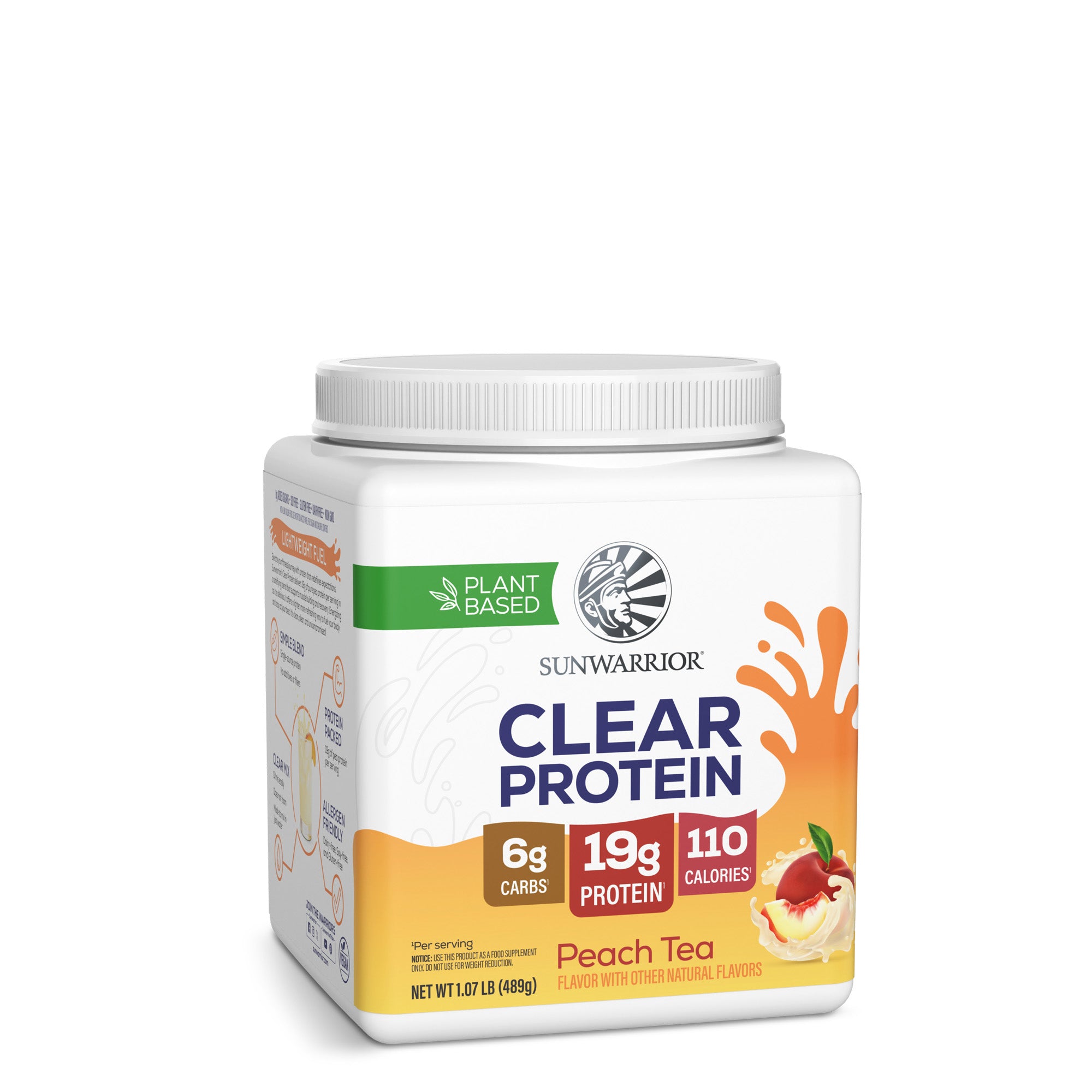 Plant-Based Protein Peach Tea - Refreshing Flavor | Sunwarrior