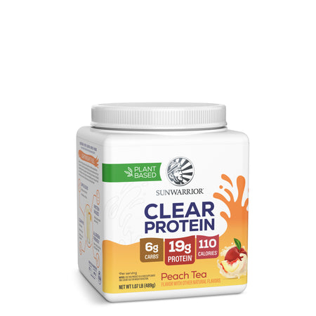 Clear Protein Peach Tea Plant-based Protein Sunwarrior 15 Servings