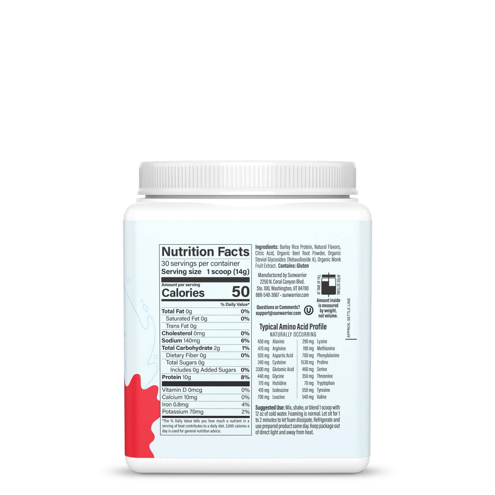 Ingredient list for Clear Protein Refresher Watermelon