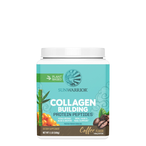 Collagen Building Protein Peptides Special Plant-based Protein Sunwarrior Coffee + Caffeine 20 Servings 