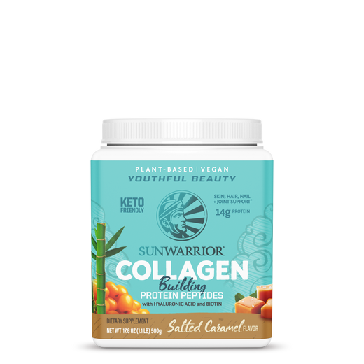 Collagen Building Protein Peptides Special Plant-based Protein Sunwarrior Salted Caramel 20 Servings 