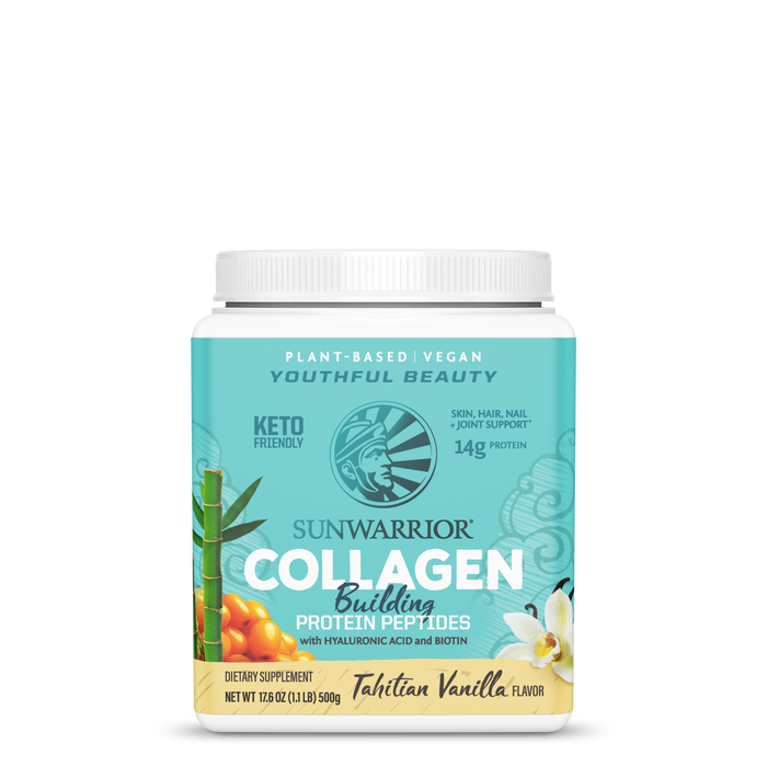 Collagen Building Protein Peptides Special Plant-based Protein Sunwarrior Tahitian Vanilla 20 Servings 