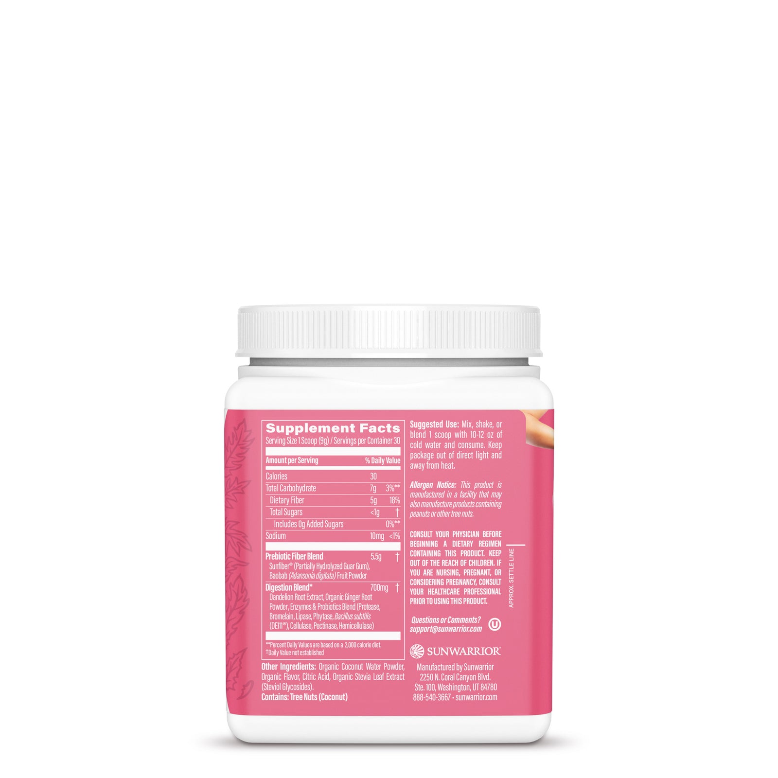 Ingredient list for CORE CLEANSER - Pineapple Vanilla
