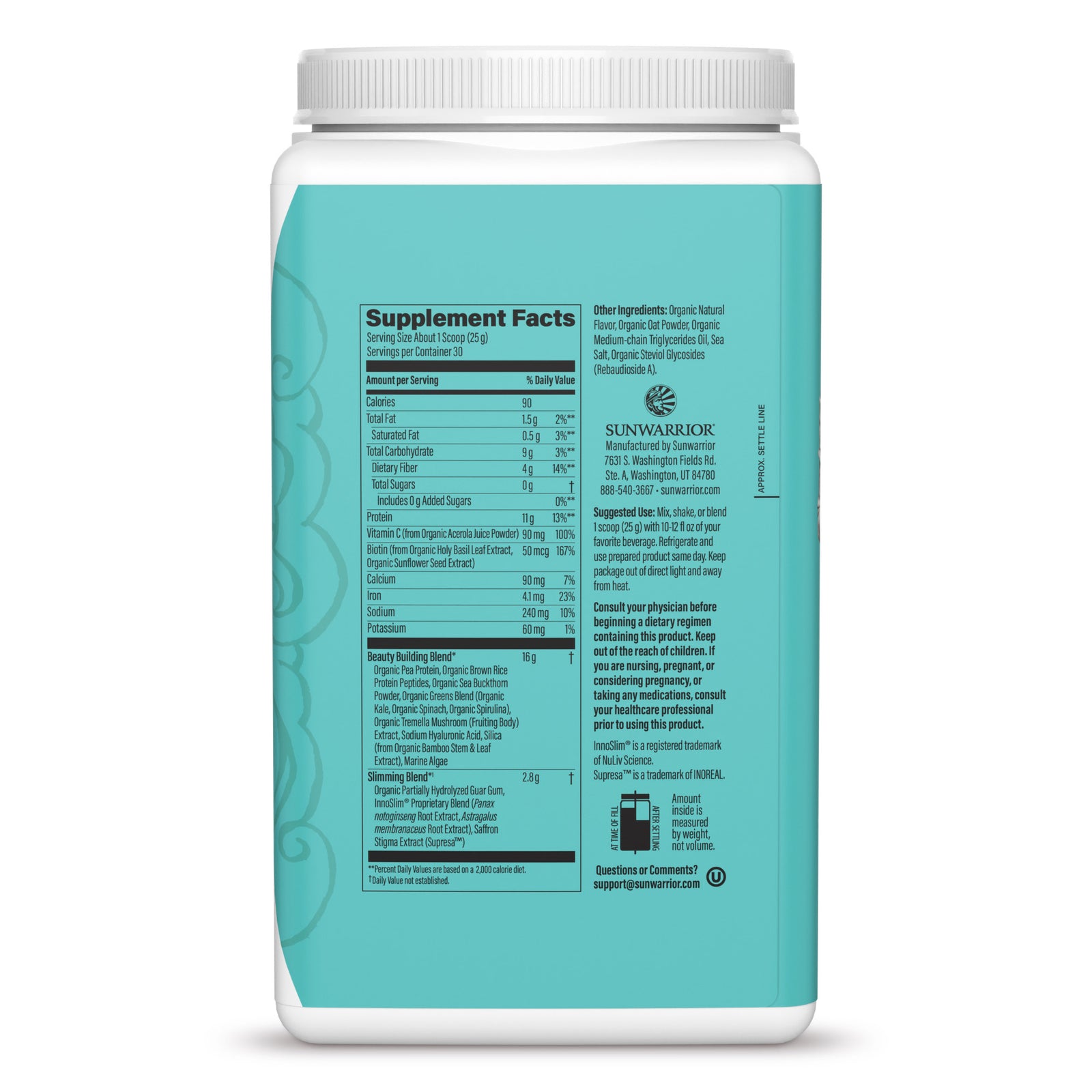 Ingredient list for SLIM Collagen Boost