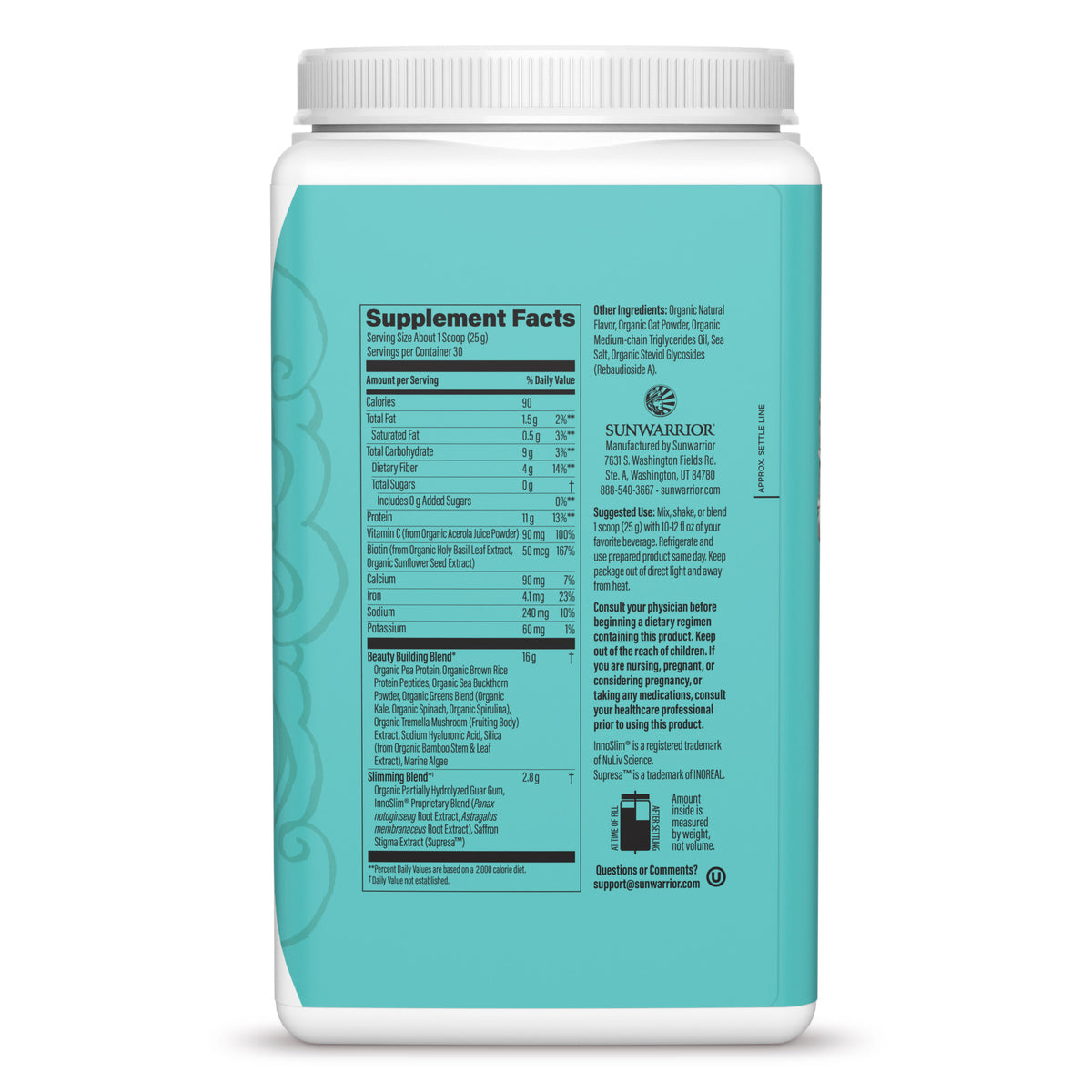 Ingredient list for SLIM Collagen Boost