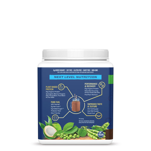 Organic Protein for Performance with BCAAs - Warrior Blend Chocolate Plant-based Protein Sunwarrior