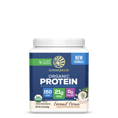 Organic Performance Protein with BCAAs - Warrior Blend Coconut Cream Plant-based Protein Sunwarrior