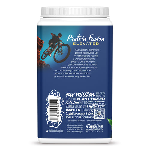 Organic Protein for Performance with BCAAs - Warrior Blend Unflavored Plant-based Protein Sunwarrior