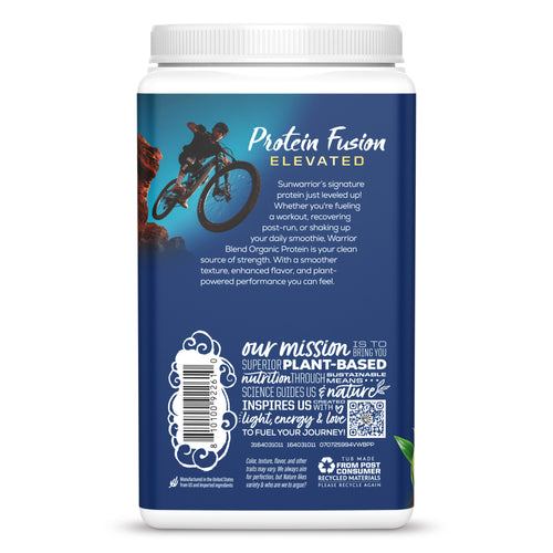 Organic Protein for Performance with BCAAs - Warrior Blend Vanilla Plant-based Protein Sunwarrior