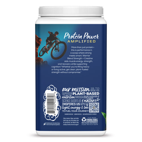 Protein for Strength with 5g Creatine - Warrior Blend Chocolate Plant-based Protein Sunwarrior