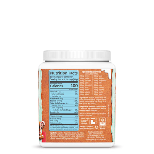 Organic Warrior Blend Gingerbread Protein  Sunwarrior   